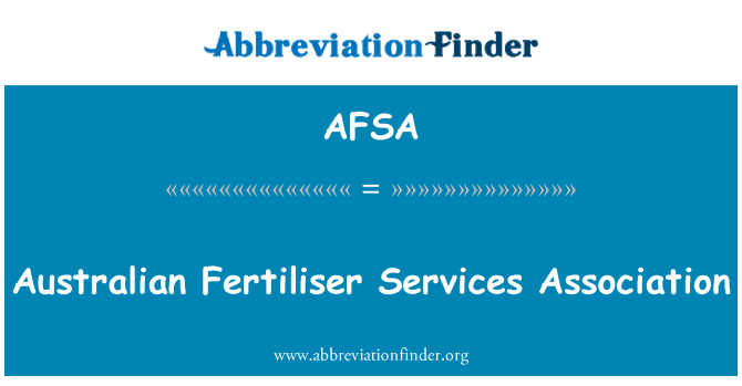 AFSA: Asociación de servicios de abono australiano