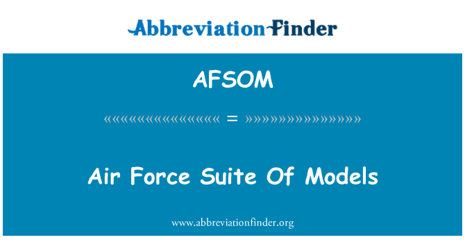 AFSOM: Luftwaffe-Suite von Modellen