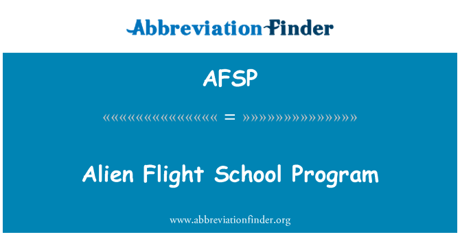AFSP: विदेशी उड़ान स्कूल कार्यक्रम