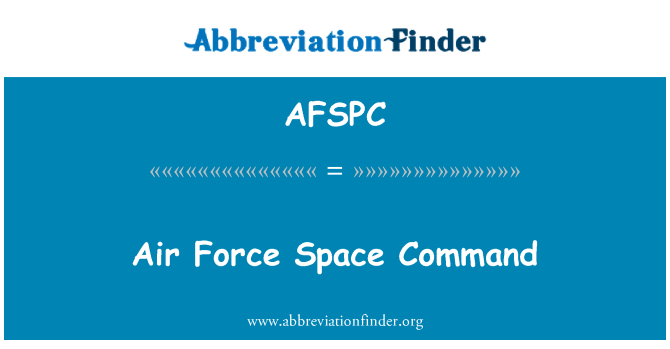 AFSPC: Air Force Space Command