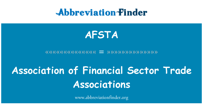 AFSTA: Verband der Finanzsektor Fachverbände