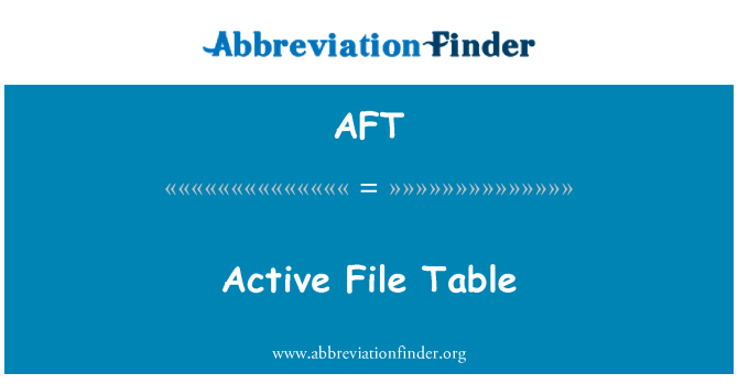 AFT: 活动文件表