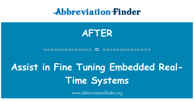 AFTER: Bistå i finjustering indlejrede Real-Time systemer