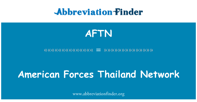 AFTN: Amerikaanse troepen Thailand netwerk