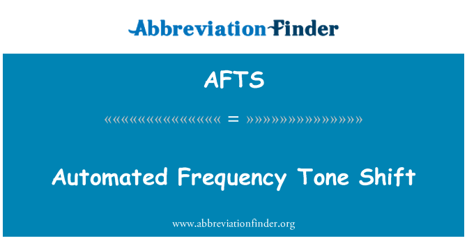 AFTS: Newid tôn amlder awtomataidd