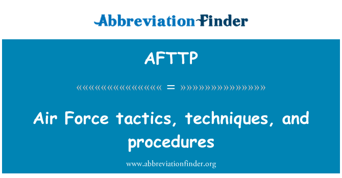 AFTTP: Luftwaffe-Taktiken, Techniken und Verfahren