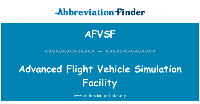 AFVSF: Faċilità ta ' simulazzjoni ta ' vettura avvanzati tat-titjira