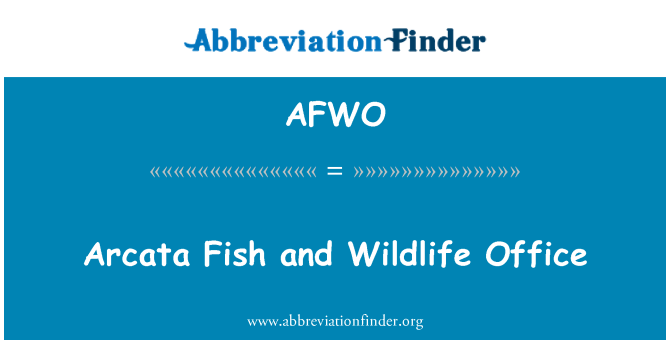 AFWO: Arcata vis en wild Office