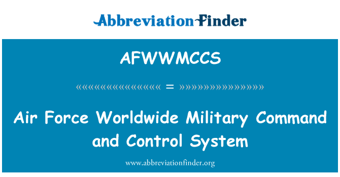 AFWWMCCS: Ordine militare dell'aeronautica in tutto il mondo e sistema di controllo