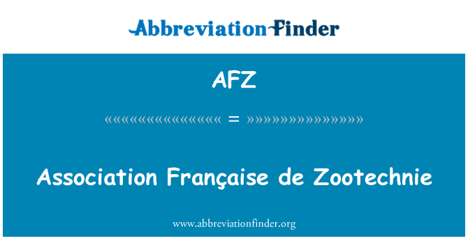 AFZ: Asosiasi Française de Zootechnie