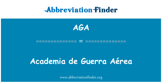 AGA: 学术界 de Guerra AÃ © rea