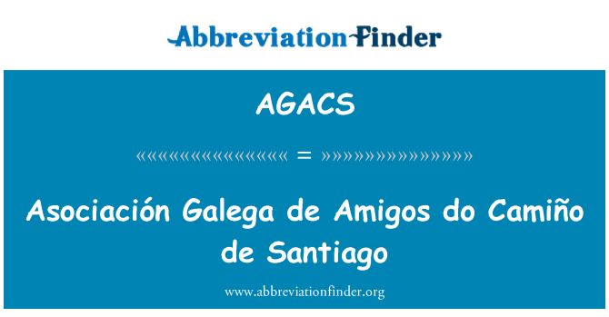 AGACS: שבסיסה Galega דה אמיגוס לעשות Camiño de Santiago