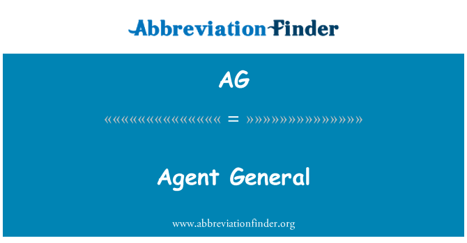 AG: Agent generelt