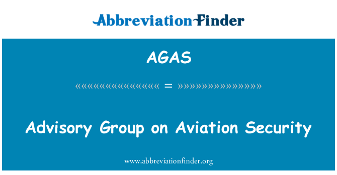 AGAS: Advisory Group on Aviation Security