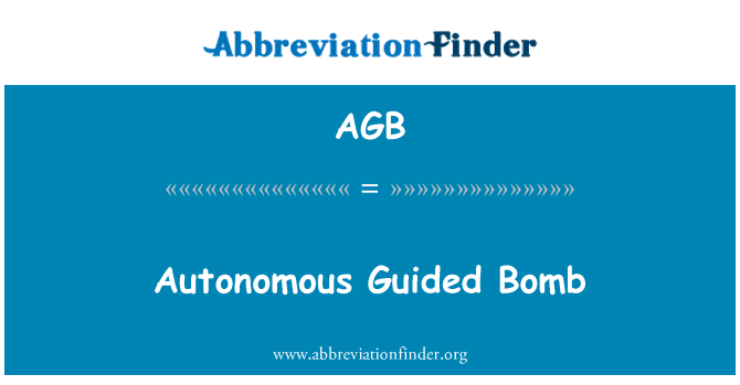 AGB: Автономная корректируемые авиационные бомбы