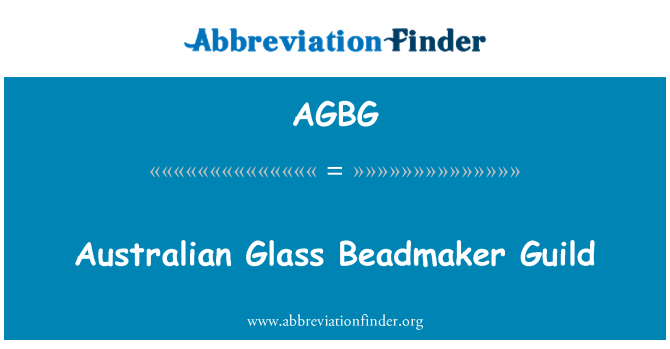 AGBG: En Ostralyen Beadmaker Guild