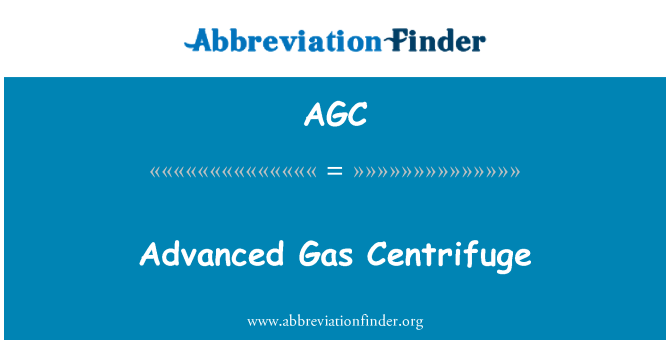 AGC: Centrifugador do gás avançado