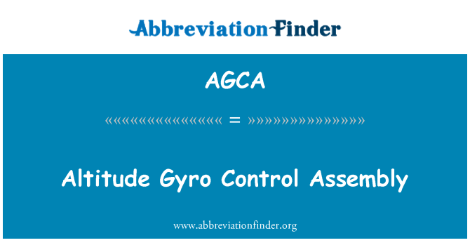 AGCA: Altitude Gyro controle Assembly