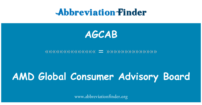 AGCAB: AMD Global Consumer Advisory Board
