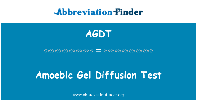 AGDT: Amoebic гел дифузионен тест
