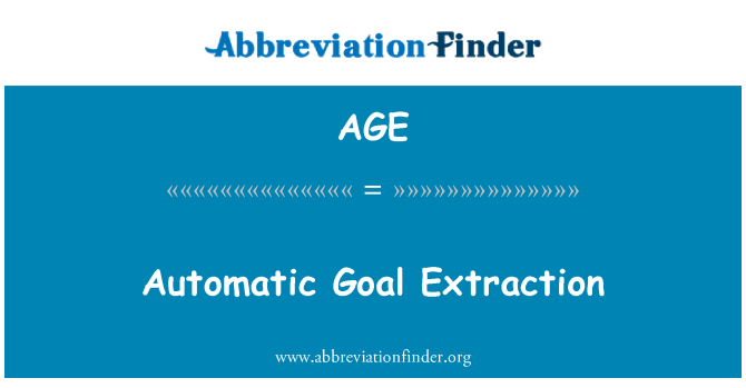 AGE: Automatic Goal Extraction