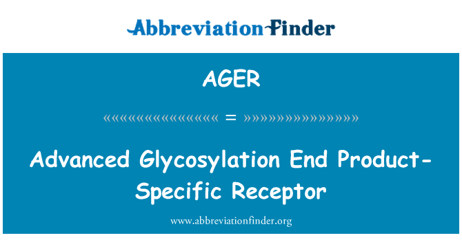 AGER: Avansert glykosylering slutten produktspesifikke reseptor