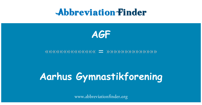 AGF: Aarhus Gymnastikforening