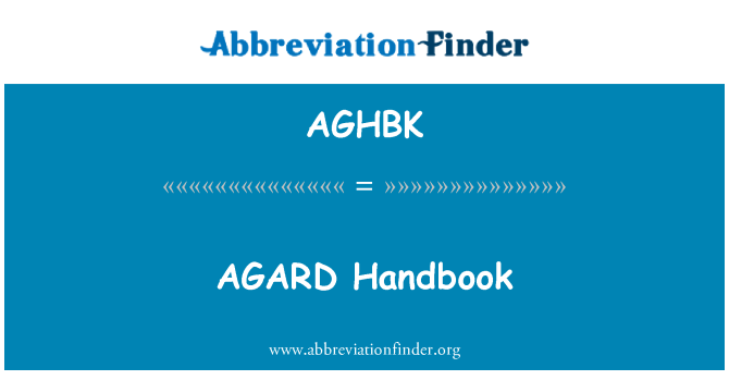 AGHBK: AGARD manual