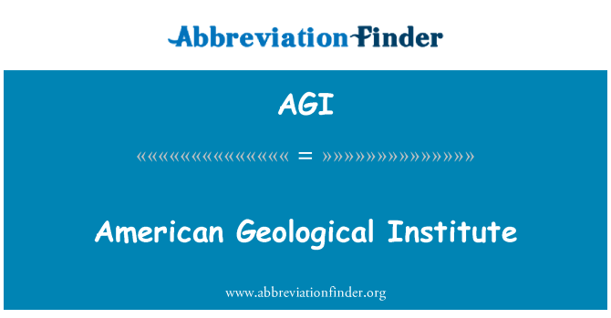 AGI: المعهد الجيولوجي الأمريكي