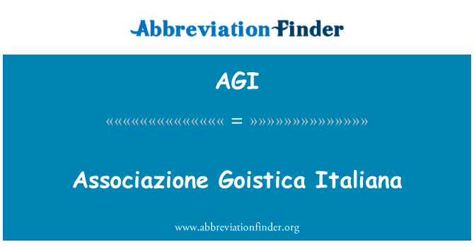 AGI: Associazione Goistica Italiana