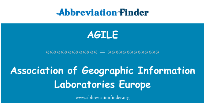 AGILE: Association of Geographic Information Laboratories Europe