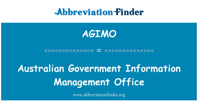 AGIMO: Australian Government Information Management Office