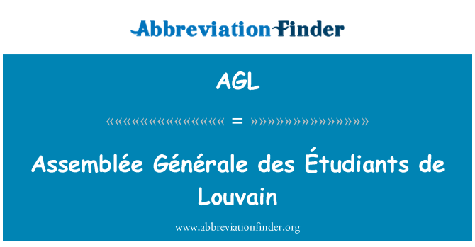 AGL: Assemblée Générale des opiskelijoiden kansallinen keskinäinen vakuutusyhtiö de Louvain