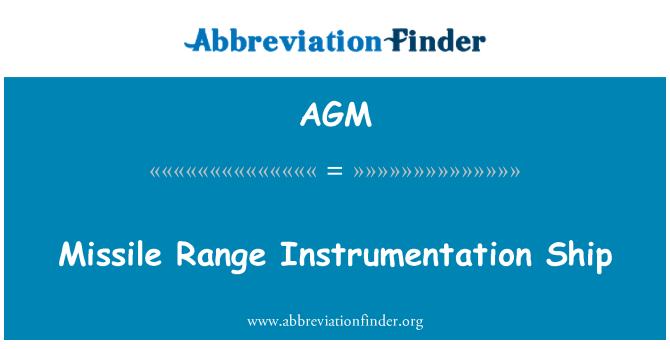 AGM: Raket Range Instrumentation schip
