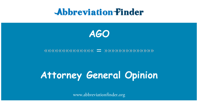 AGO: Attorney General udtalelse