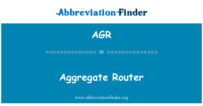 AGR: Совокупный маршрутизатор