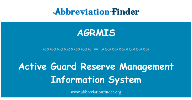 AGRMIS: Active Guard Reserve Management Information System