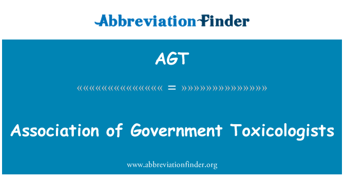 AGT: Association des toxicologues de gouvernement