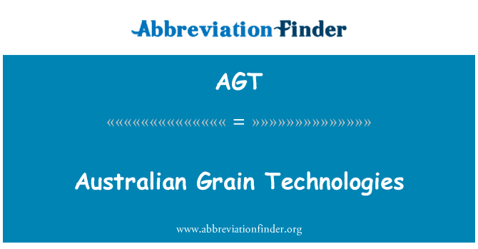 AGT: Tecnologias de grão australiano