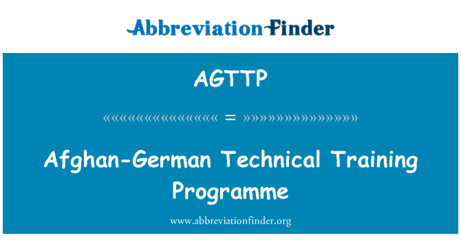AGTTP: Afghánský německé technické vzdělávací program