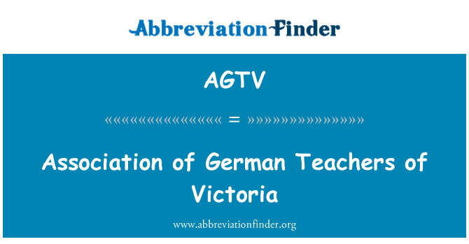 AGTV: Association of German Teachers of Victoria