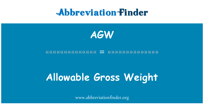 AGW: وزن ناخالص مجاز