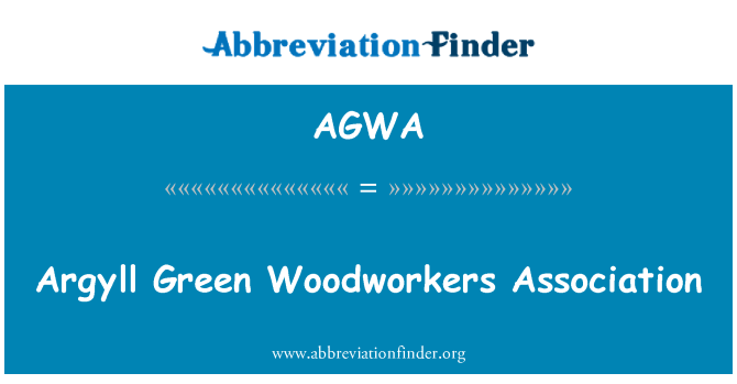 AGWA: Argyll πράσινο Woodworkers σύνδεσης