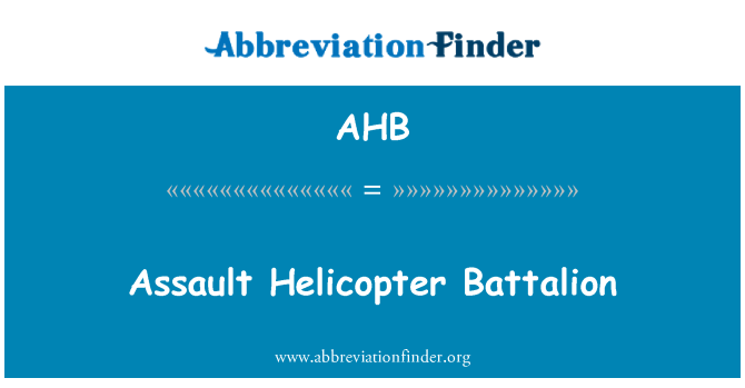 AHB: Saldırı helikopter Taburu