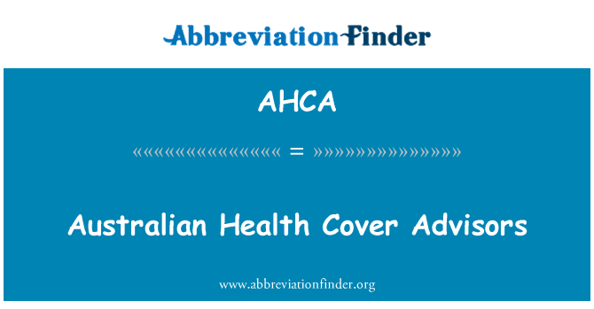 AHCA: En Couverture Ostralyen sante