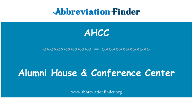 AHCC: Absolventi dům & konferenční centrum
