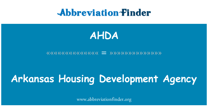 AHDA: Arkansas habitatge agència de desenvolupament