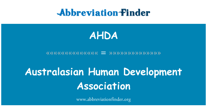 AHDA: Austraalaasia inimese arengu ühing