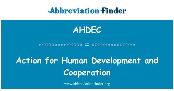 AHDEC: Action for Human Development and Cooperation