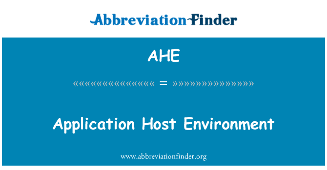 AHE: Application Host Environment
